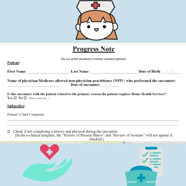Home Health Nursing Progress Notes - Image 4