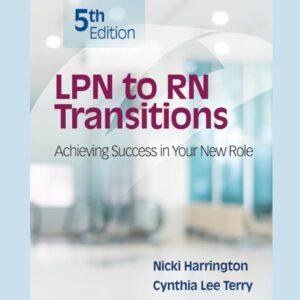 LPN to RN bridge content from Nicki Harrington’s 5th edition, packed with study questions and test prep material