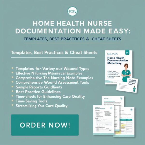 Home health nurse using wound care template for pressure ulcer documentation