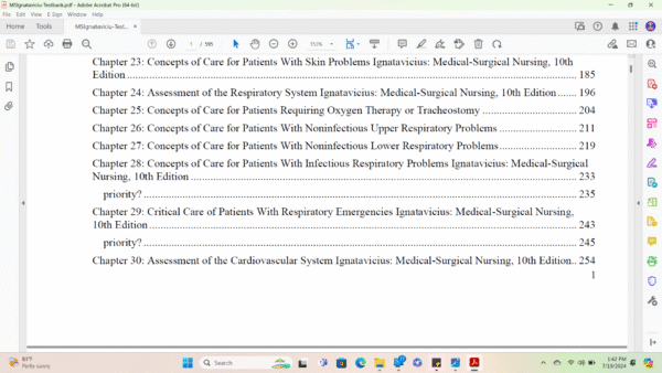Medical-Surgical Nursing 10th Ed test bank for students and professionals mastering collaborative care.